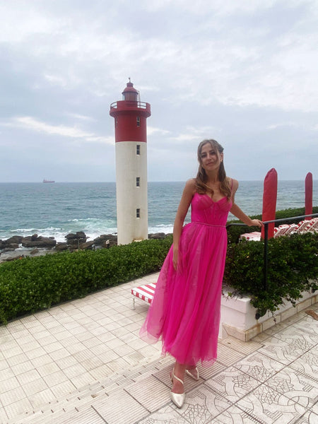 Pink cocktail dress