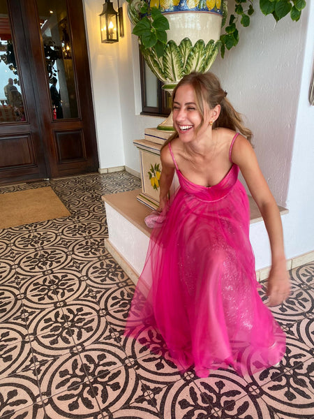 Pink cocktail dress