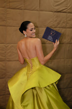 Load image into Gallery viewer, Yellow Satin Ballgown
