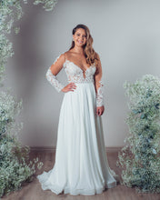 Load image into Gallery viewer, Wedding Dress; Allie with sleeves
