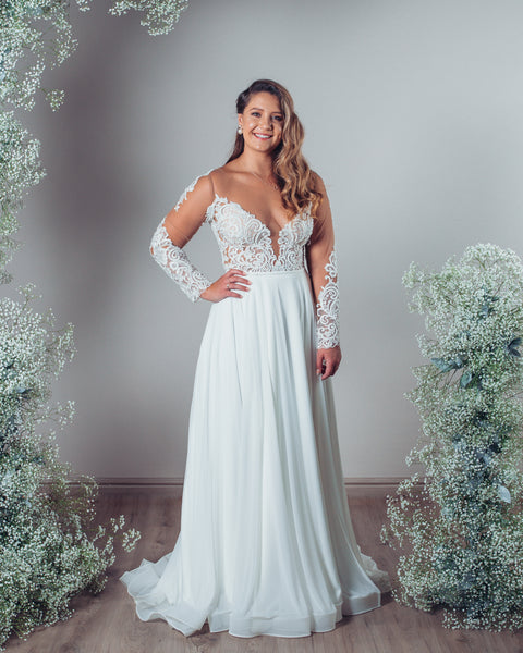 Wedding Dress; Allie with sleeves